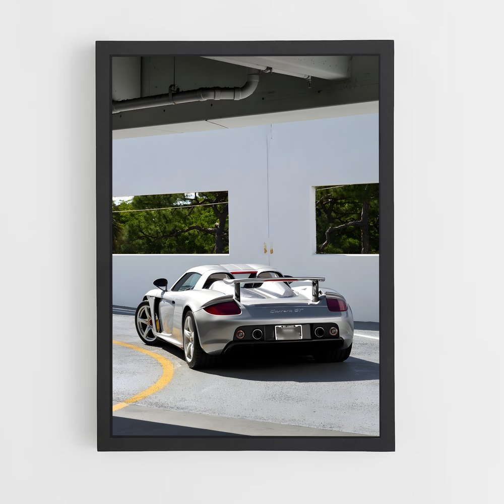 Poster Carrera en Blanc – affiche Porsche (vue 2)
